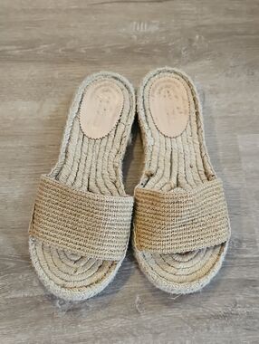 J. Crew Raffia Sandals Size 10